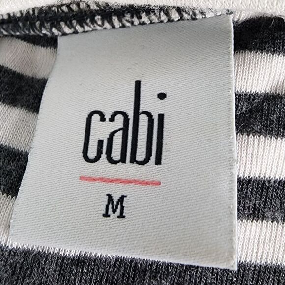 Cabi Women’s London Sleveless Jersey Striped  Shirt Size Medium - Picture 6 of 7